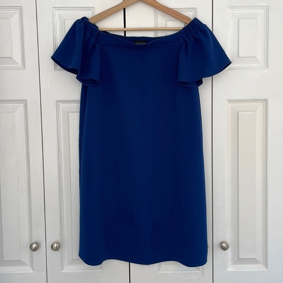 TOPSHOP | Off Shoulder Ruffle Dress - Picture 2 of 3